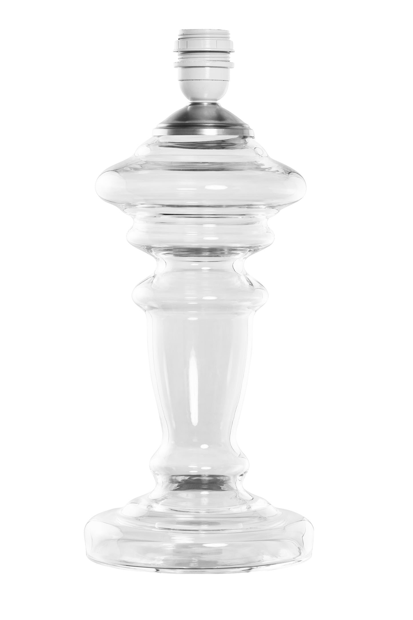Lampe Oliver – Klar Lampe & Beige Lampeskærm
