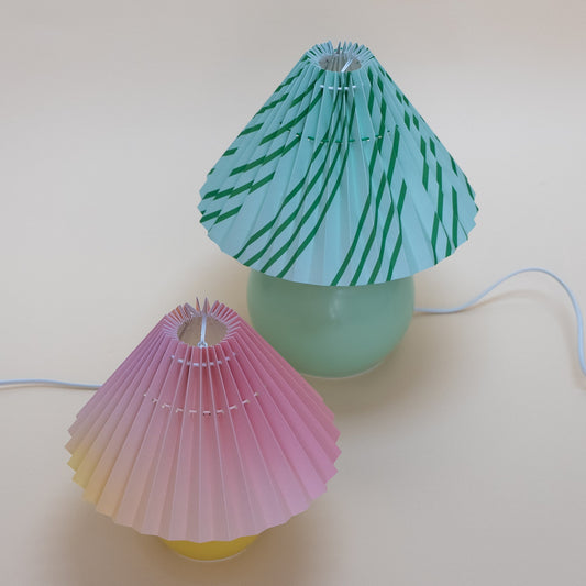 Lampeskærm - green stripes