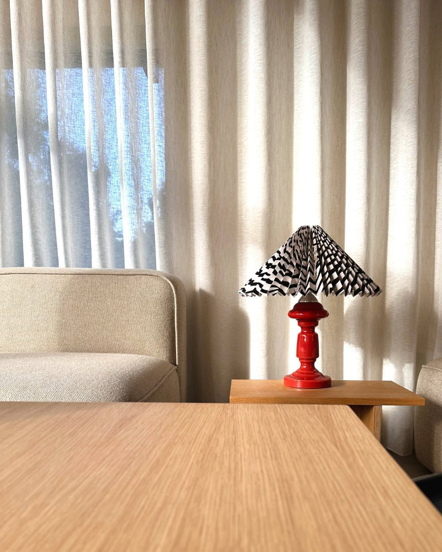 Lampe Petro 1 & Zebra skærm - Pink Rose