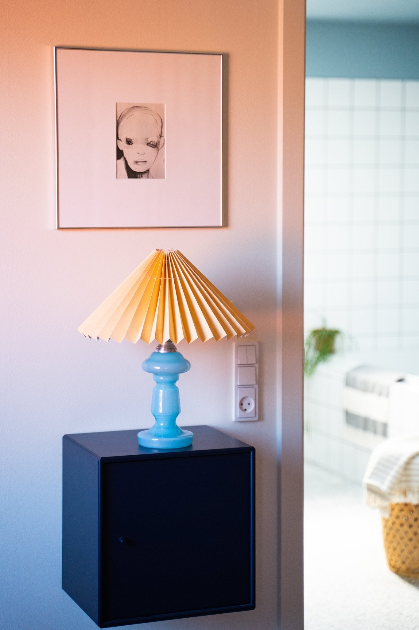 Lampefod Petro 2 - Lyseblå Opal - Pink Rose ApS