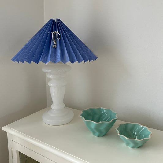 Lampeskærm - Marineblå - Pink Rose