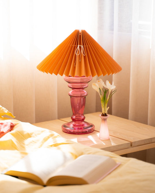 Lampeskærm - Tegl - Pink Rose