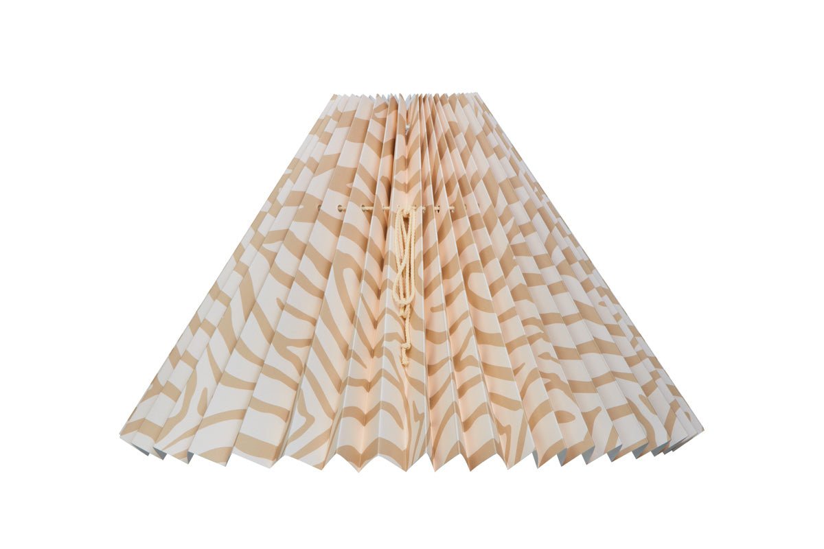 Lampeskærm - Zebra Kaki - Pink Rose