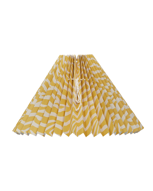 Plisséskærm med zebra i gul/beige
