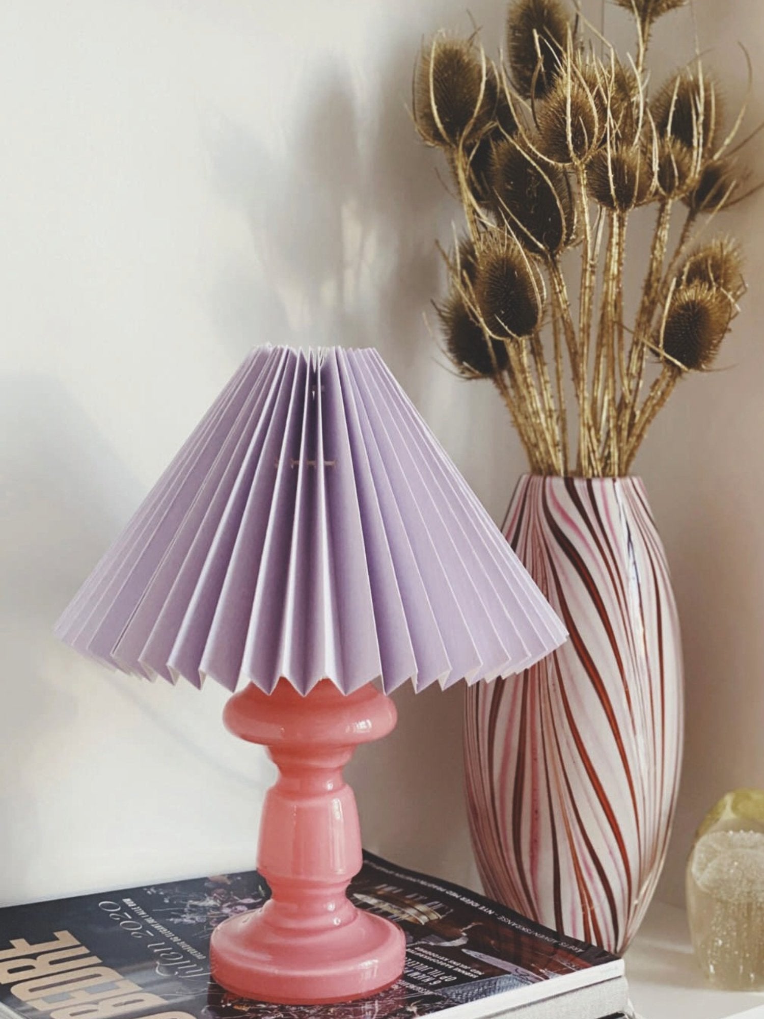 Lampeskærme stativer - Pink Rose