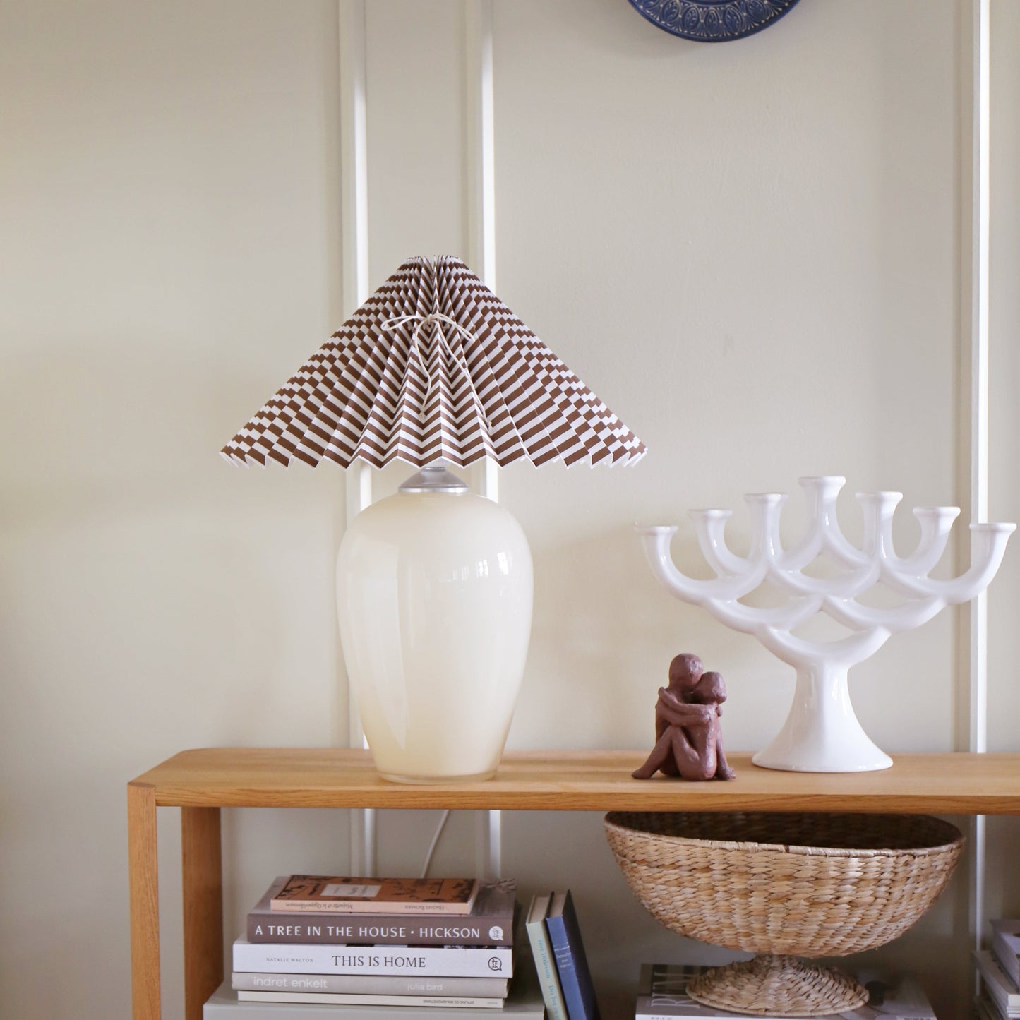 Lampe Anne Sofie Beige & Brune Striber