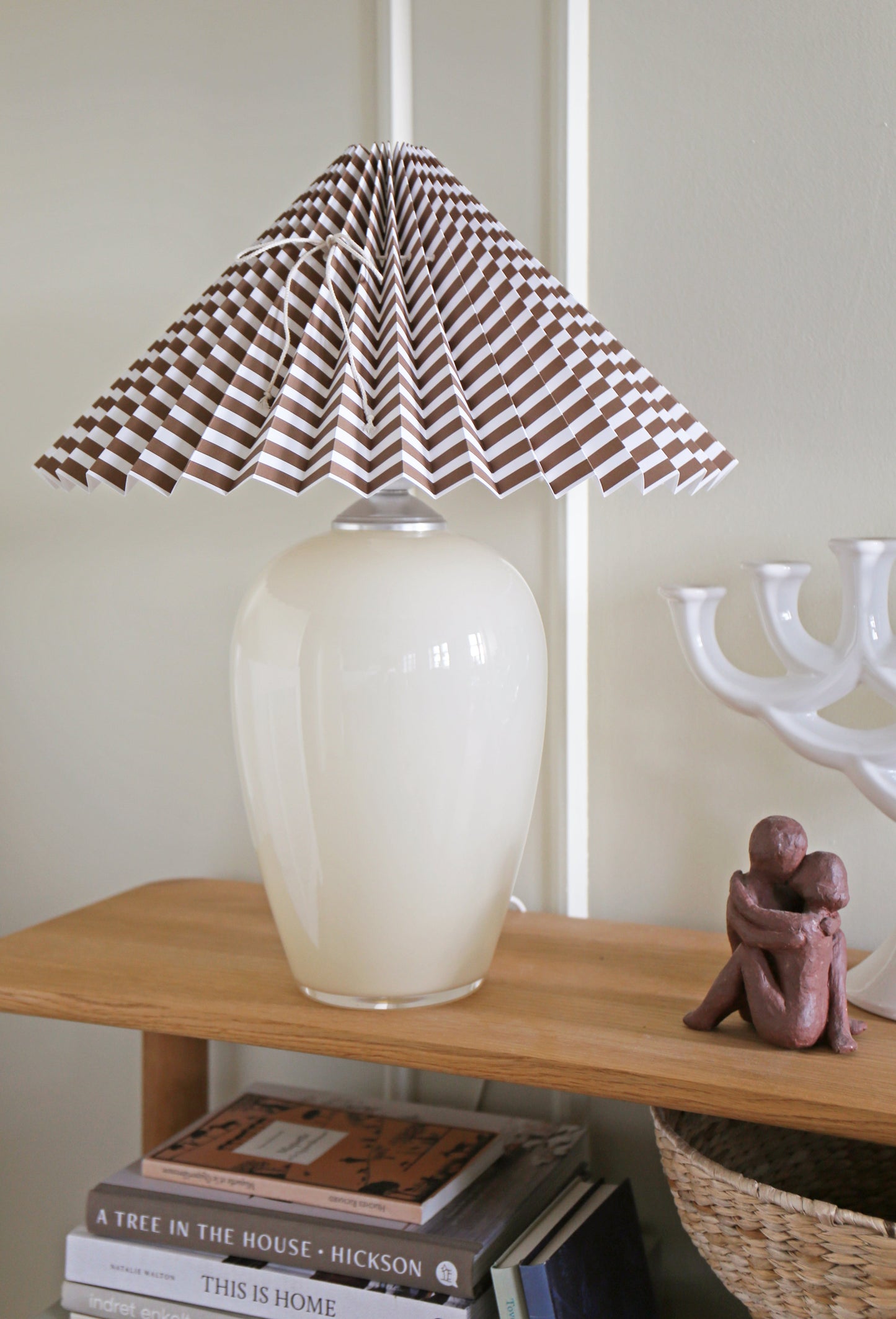 Lampe Anne Sofie Beige & Brune Striber