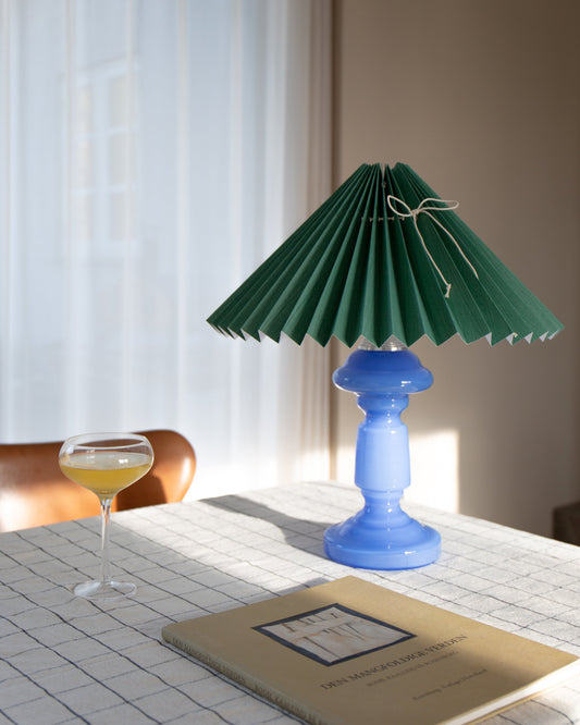 Lampe Petro 1 – Marineblå Lampe & Grøn Lampeskærm