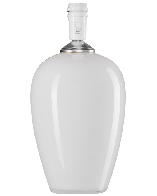 Hvid med brun skærm