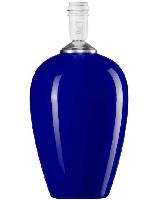 Koboltblå med rød skærm