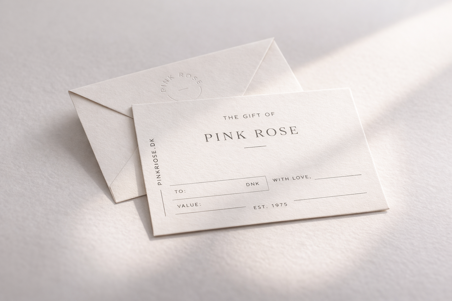 Pink Rose gavekort – mundblæste lamper og lampeskærme