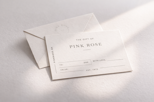 Pink Rose gavekort – mundblæste lamper og lampeskærme