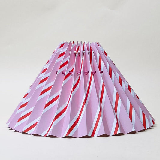 Lampeskærm - pink/red stripes