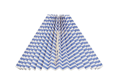 Lampeskærm - Beige med vandrette Mørkeblå Striber - Pink Rose ApS