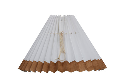 Lampeskærm - Hvid med Brun kant - Pink Rose ApS