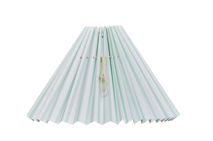 Lampeskærm - Hvid med lodrette Mintgrønne Striber - Pink Rose ApS