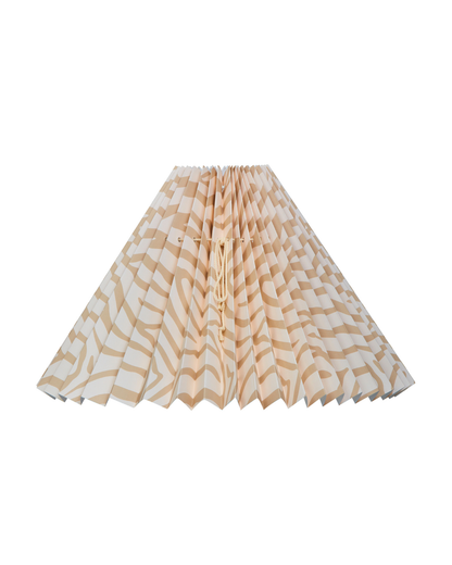 Plisséskærm med zebra i kaki/beige