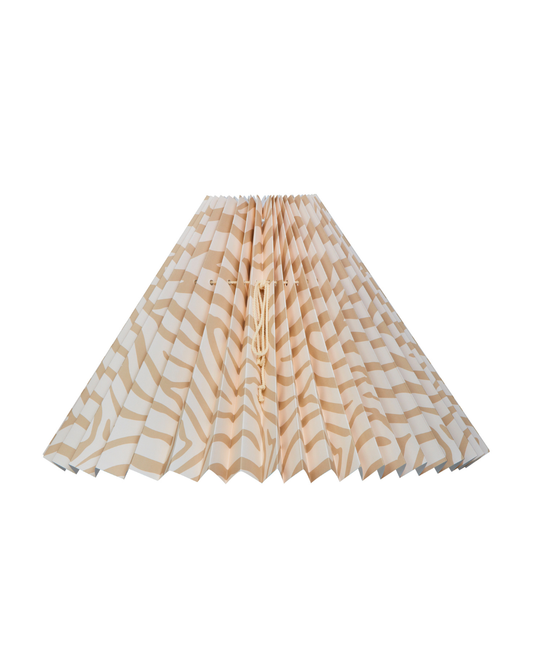 Plisséskærm med zebra i kaki/beige
