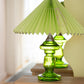 Resedagrøn Glaslampe med Grøn Lampeksærm